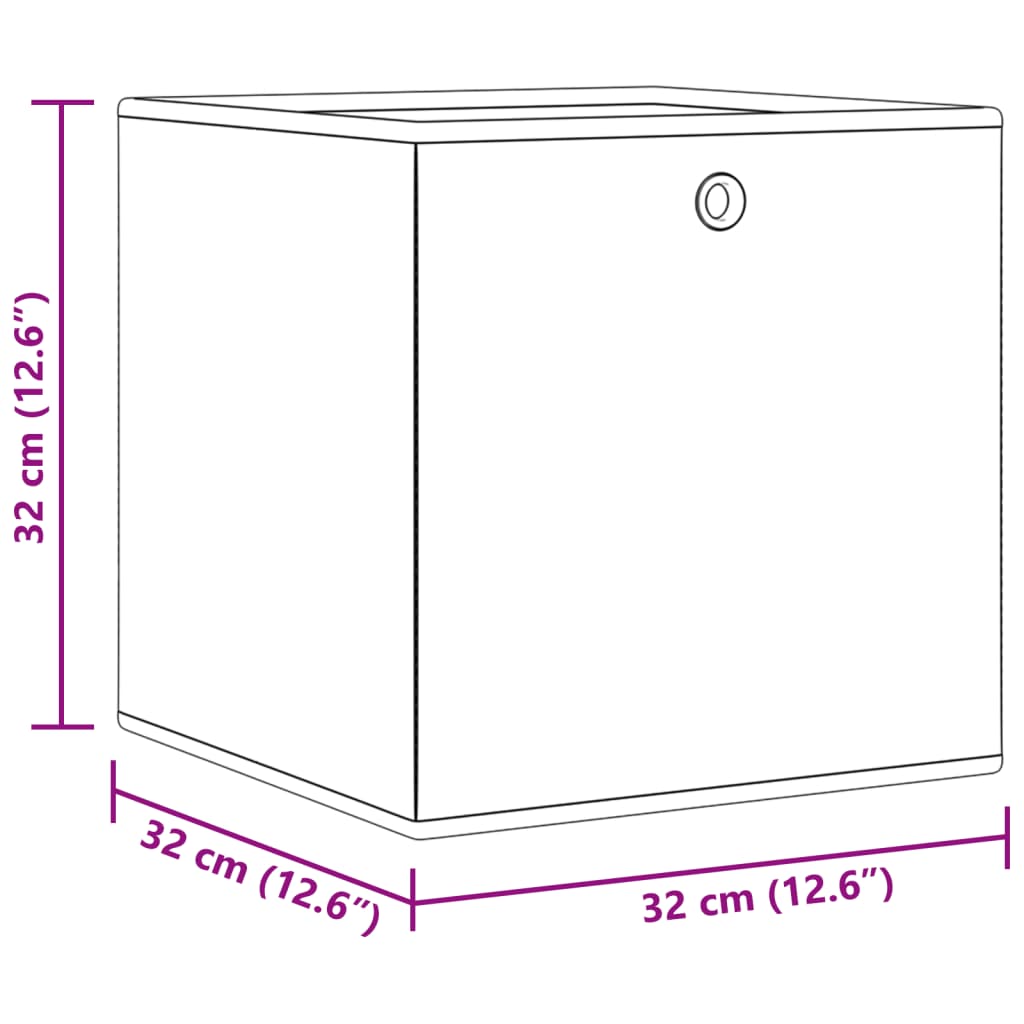 Faltboxen 4 Stk. Creme 32x32x32 cm Vlies