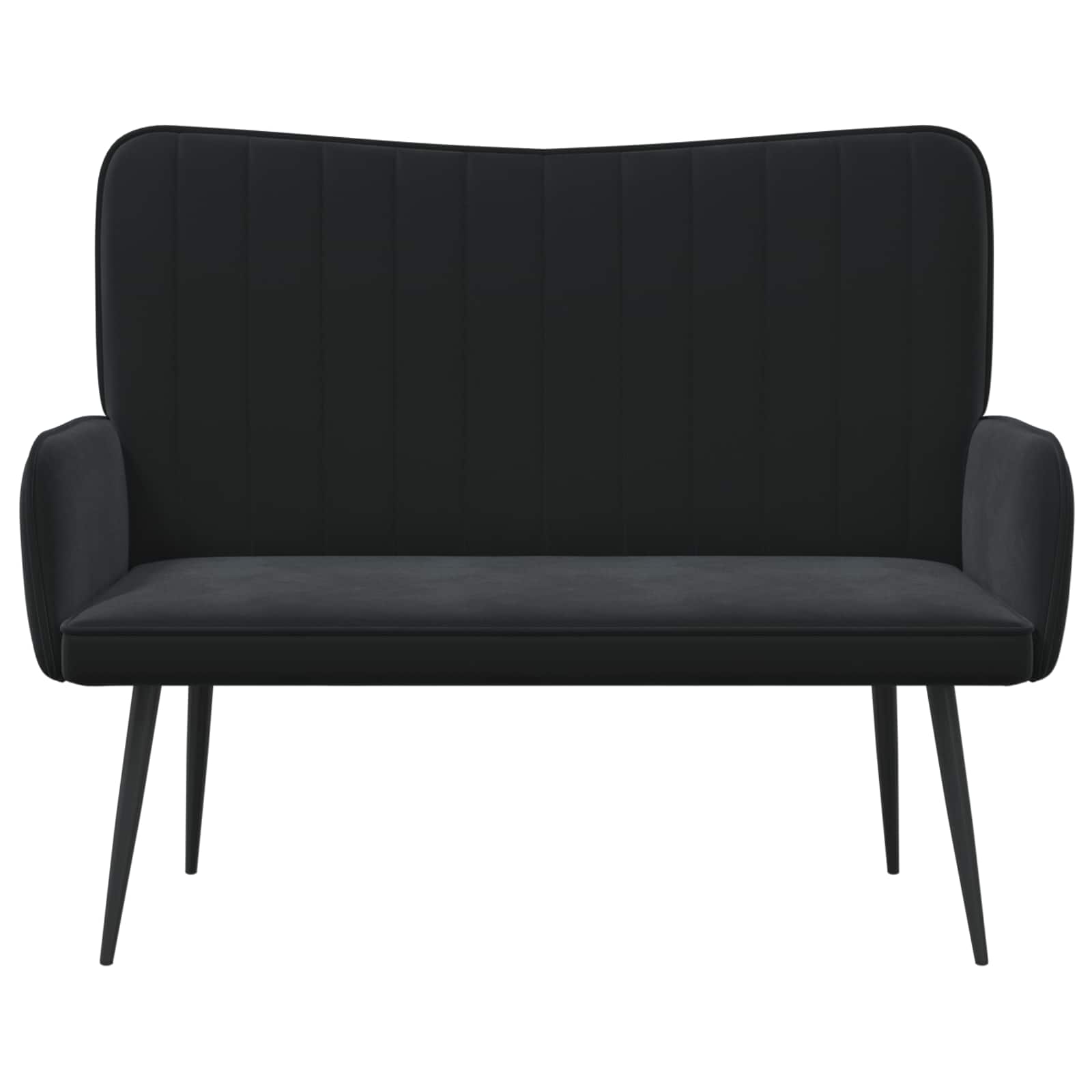 2-Sitzer Sofa Hellgrau 115 x 61 x 87 cm Samt (V)
