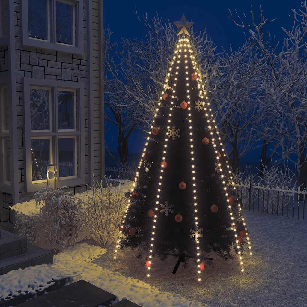 Weihnachtsbaum-Lichternetz mit 180 LEDs Kaltweiß 180 cm