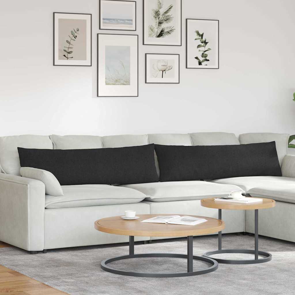 Sofakissen 2 pcs Hellgrau 50 x 30 cm Stoff