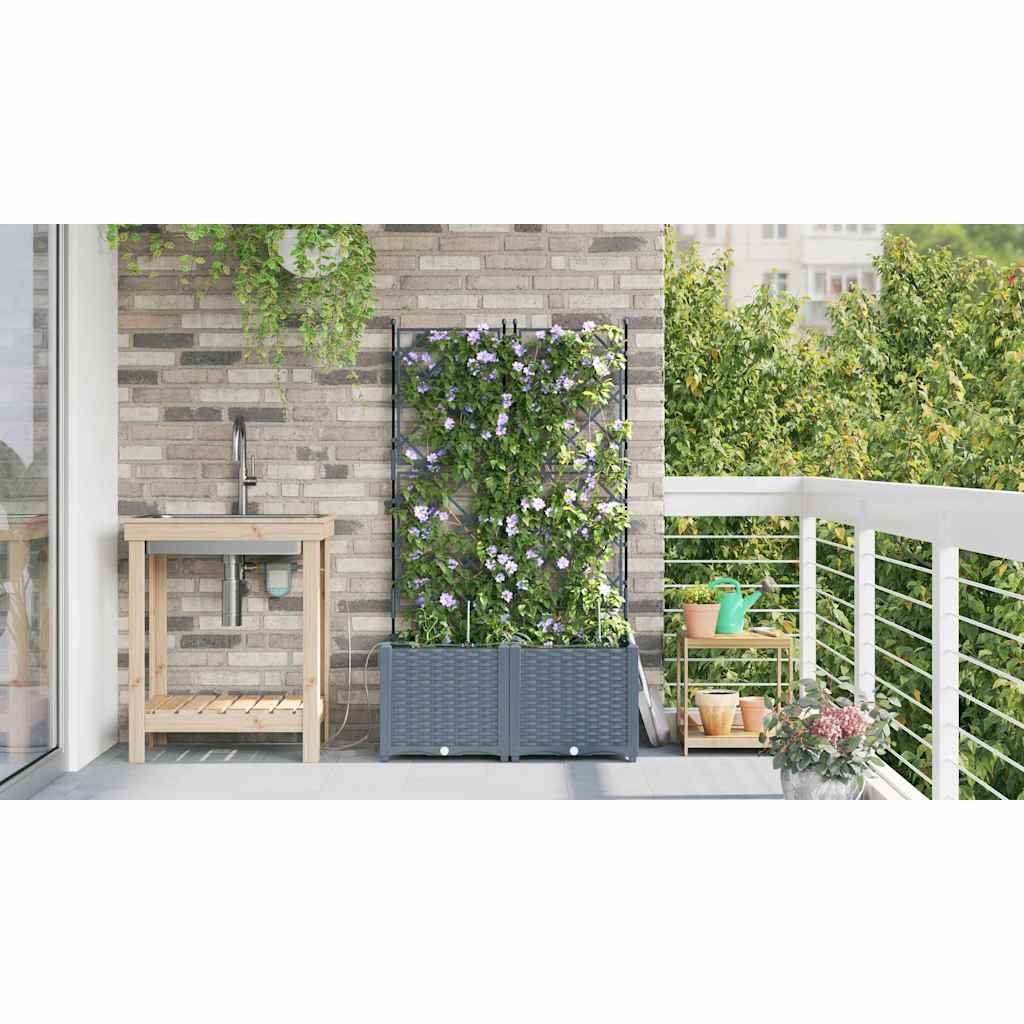 Garten-Pflanzgefäß 4 Stk. Braun 160 x 40 x 22 cm PP
