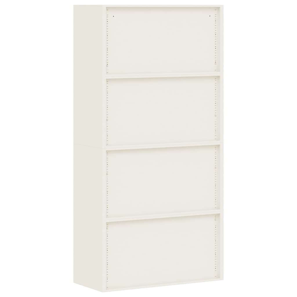 Aktenschrank Weiß 90x40x110 cm Stahl