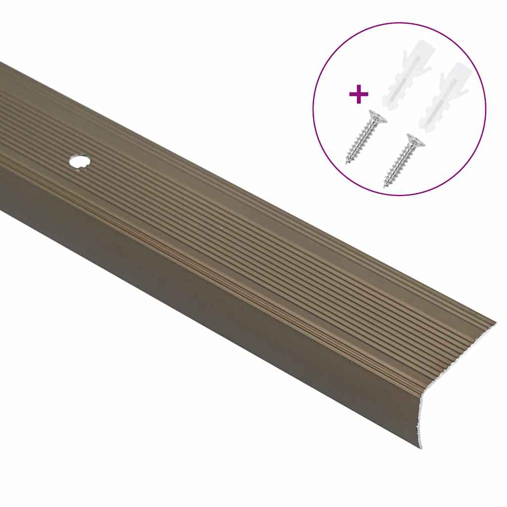 Treppenkantenprofile in L-Form 15 Stk. Aluminium 90 cm Silbern