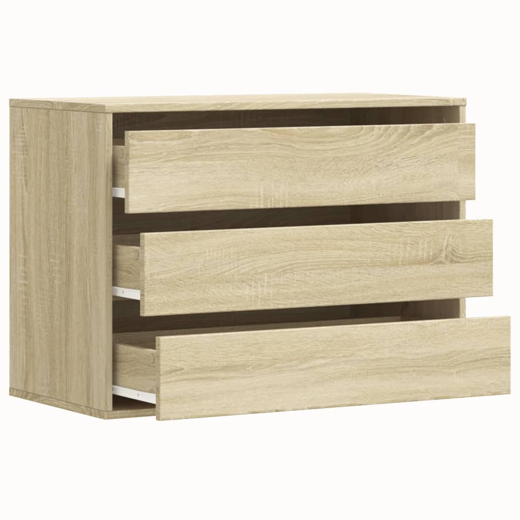Schubladenschrank Schwarz Eichen-Optik 41 x 40 x 58 cm