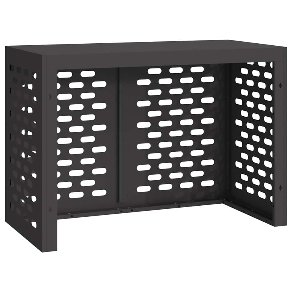 Klimaanlagenabdeckung Schwarz 90 x 40 x 60 cm Stahl