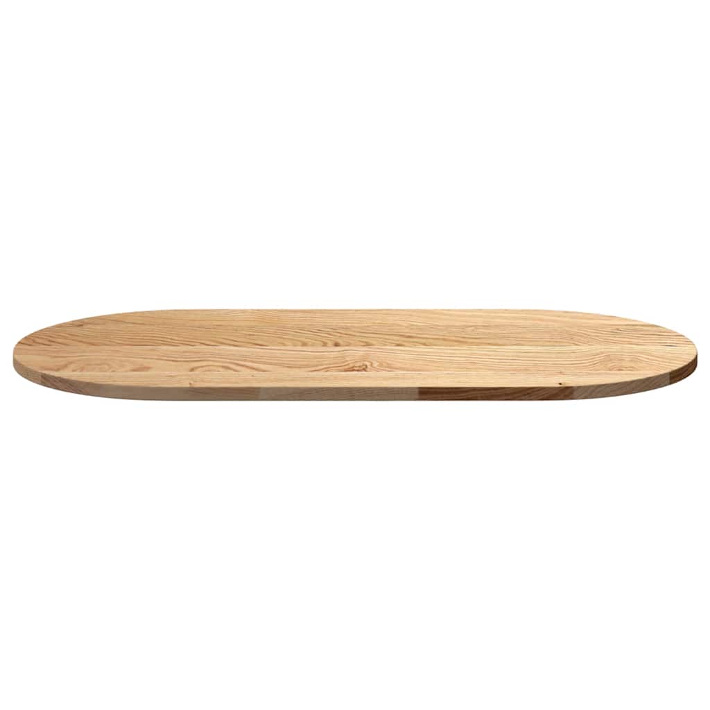 Tischplatte 80x40x2 cm Massivholz Eiche Oval