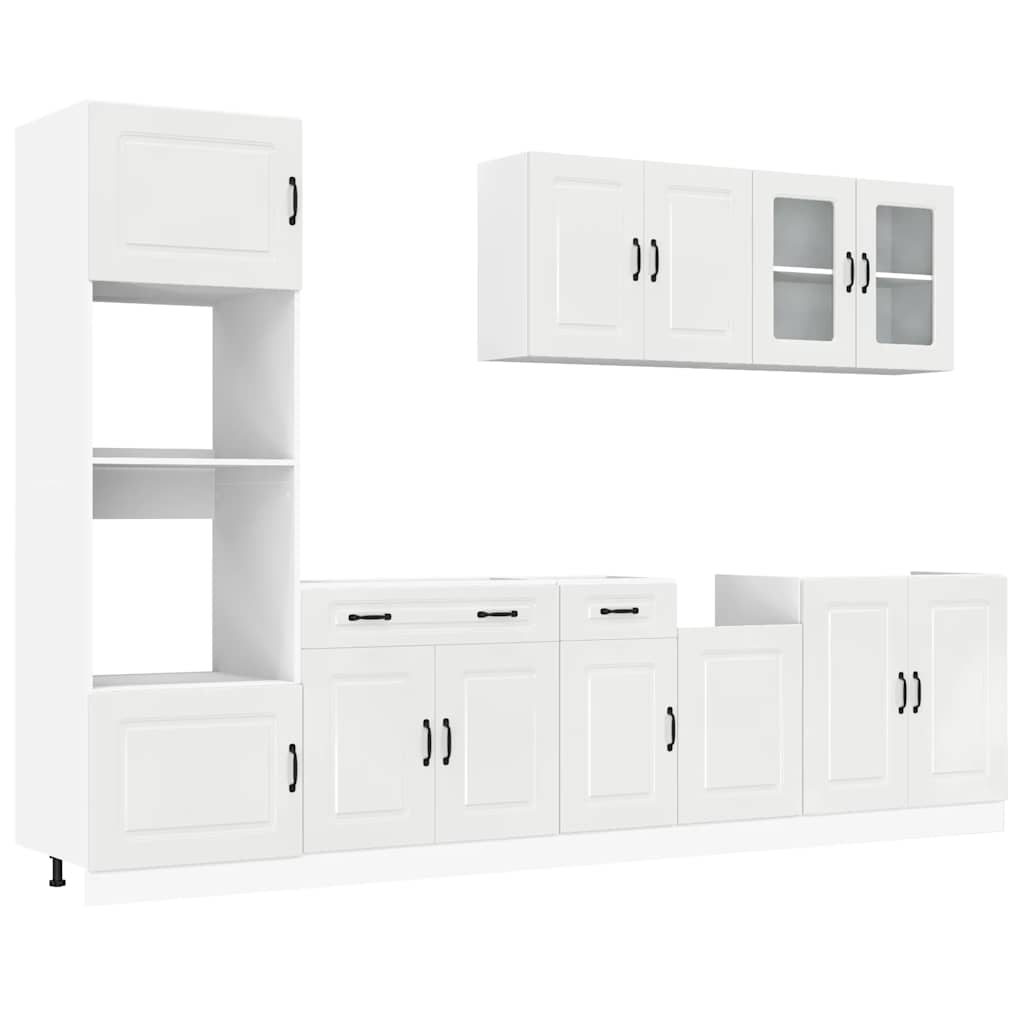 7-tlg. Küchenschrank-Set Kalmar Weiß Holzwerkstoff