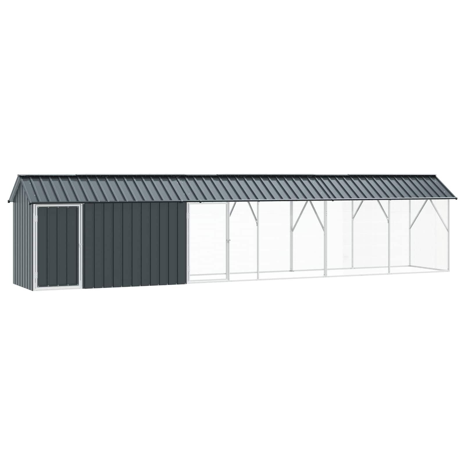 Vogelkäfig Anthrazit 422 x 103 x 142 cm Verzinkter Stahl