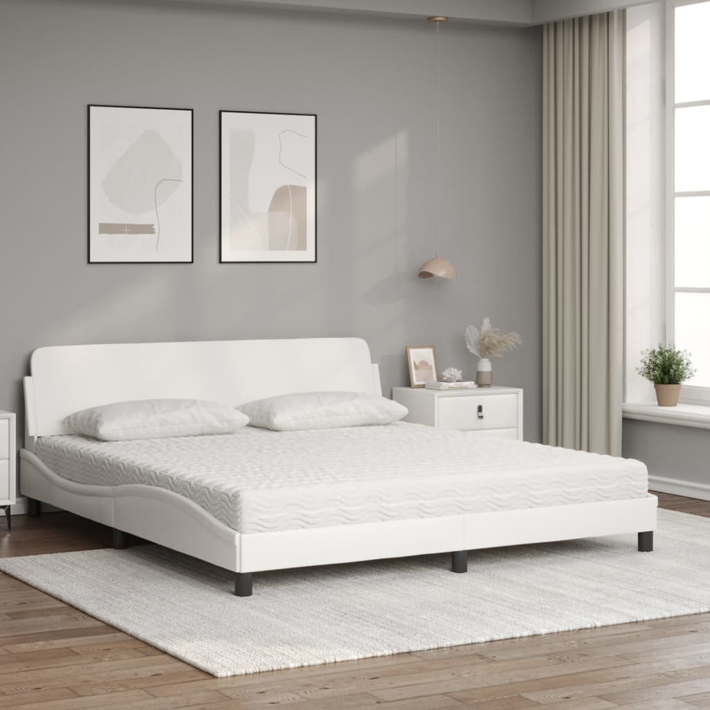 Bett mit Matratze "Dover" Schwarz 80x200 cm Kunstleder