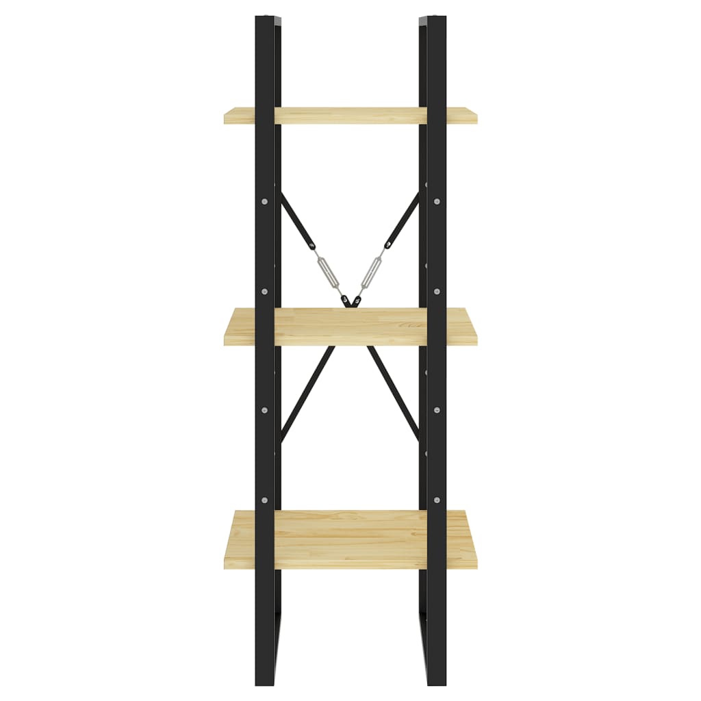 Bücherregal 3 Fächer Weiß 40x30x105 cm Holzwerkstoff