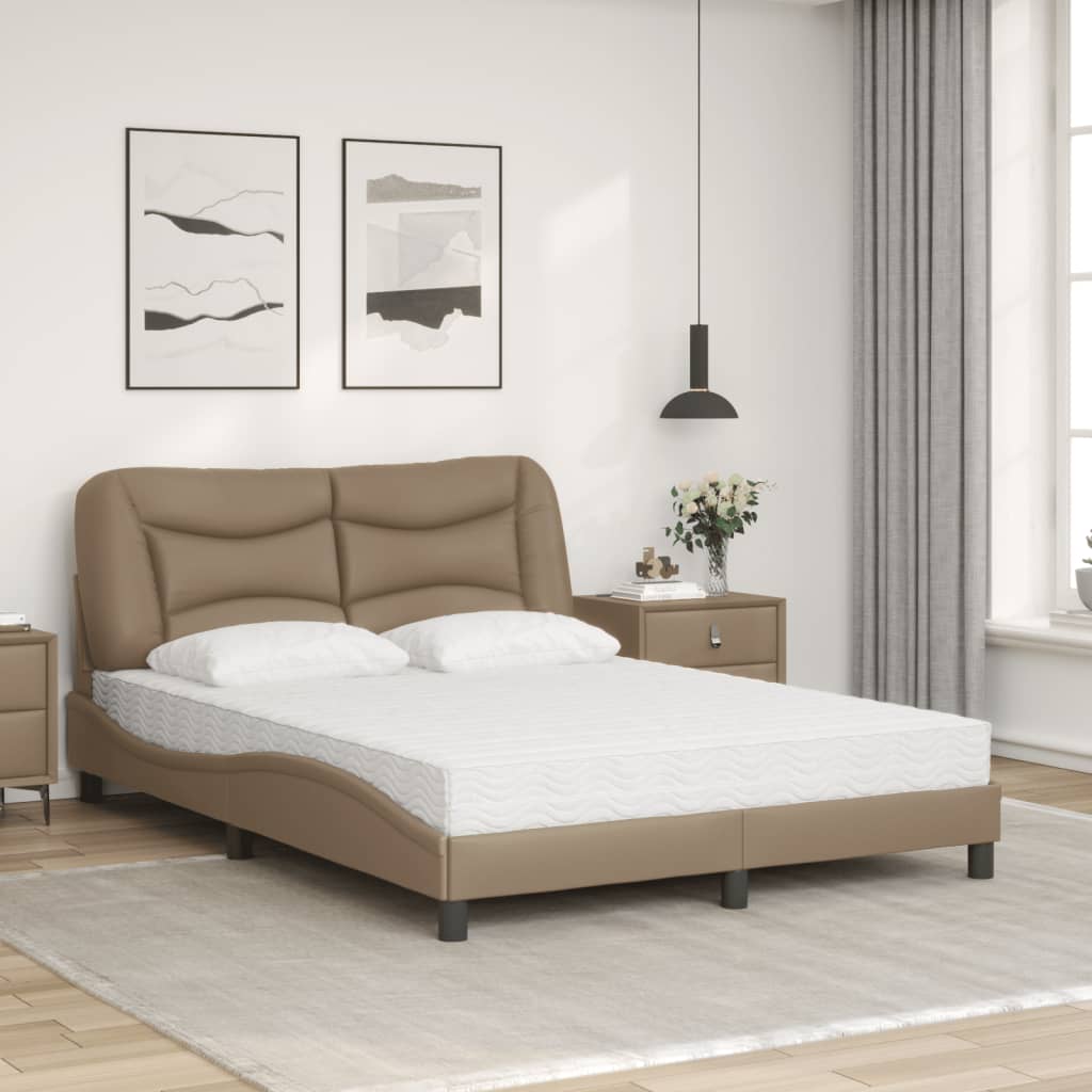 Bett mit Matratze "Hvar" Schwarz 80x200 cm Kunstleder