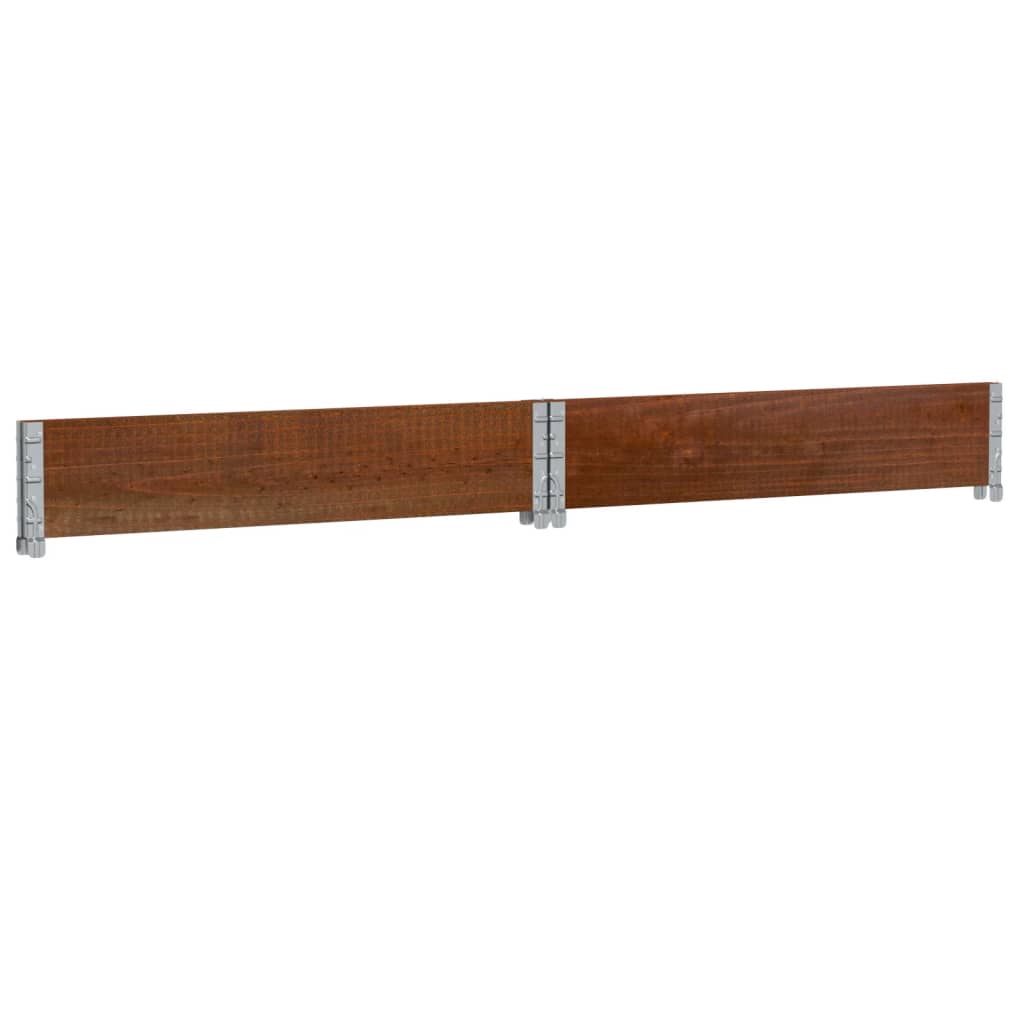 Paletten-Aufsatzrahmen Schwarz 80x60 cm Massivholz Kiefer