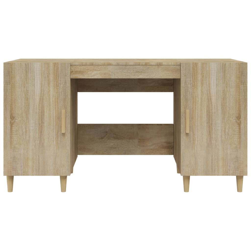 Schreibtisch Weiß 140x50x75 cm Holzwerkstoff