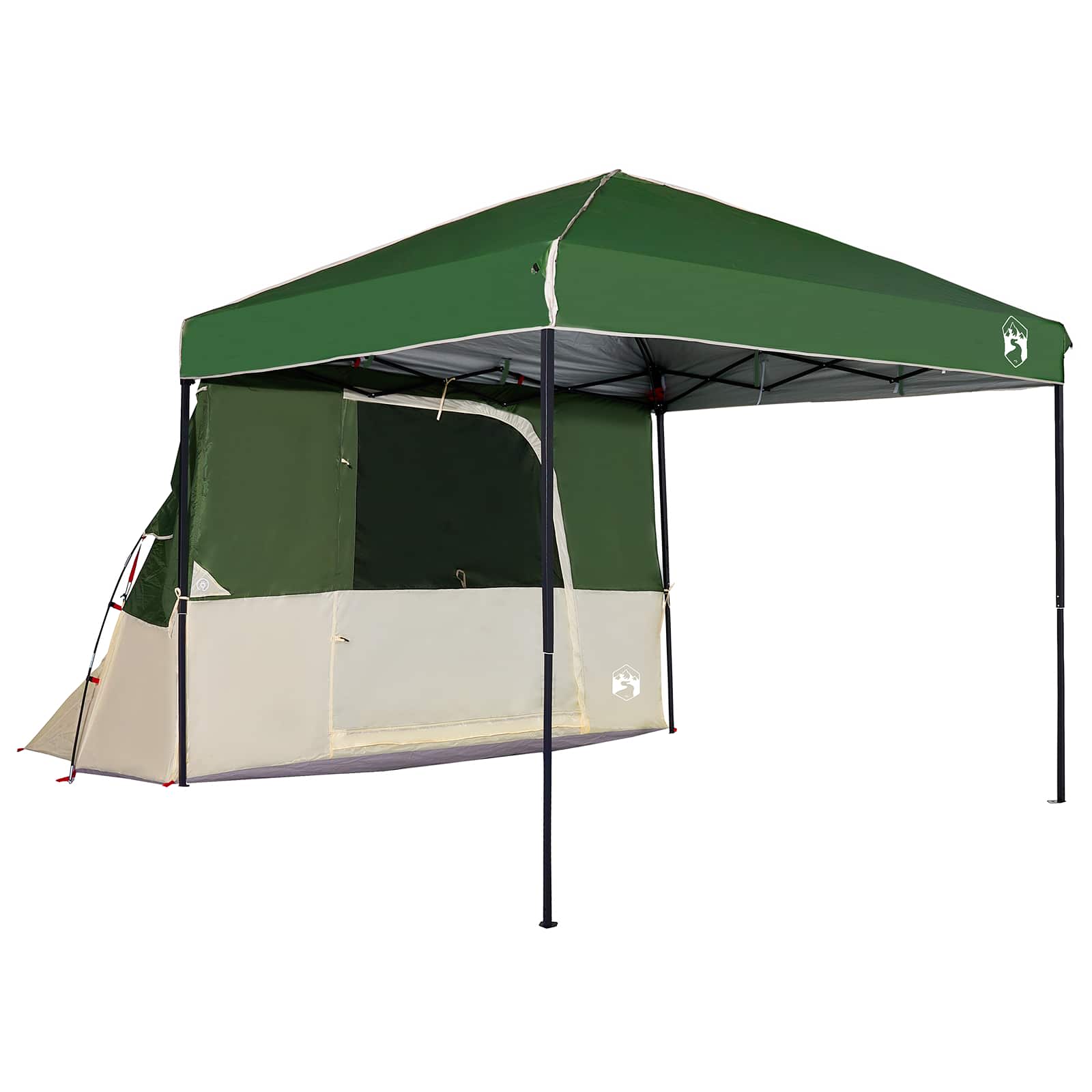 Camping-Zelt-Set mit Dach 2 pcs Blau Taffeta und Stoff