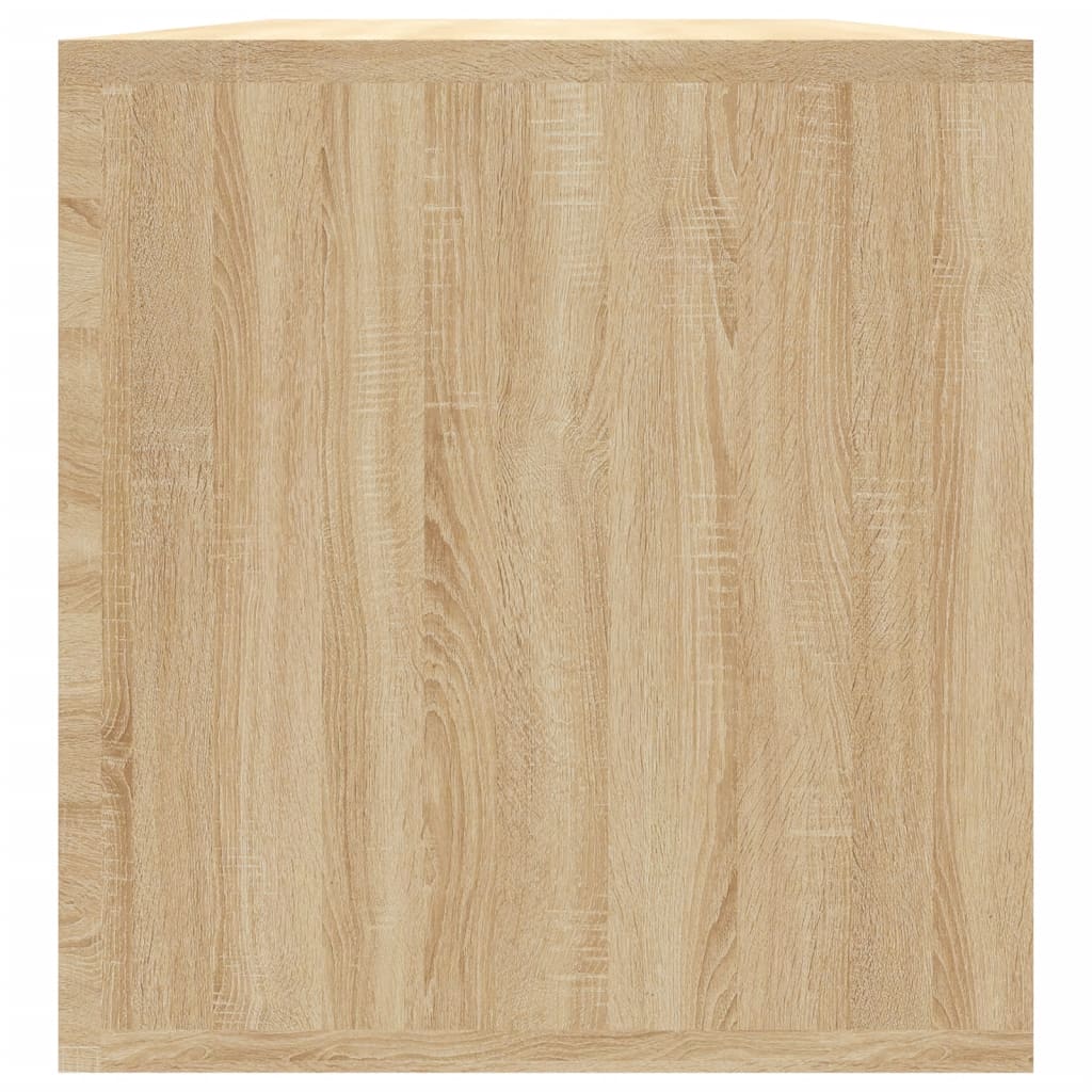 Schallplatten-Aufbewahrungsbox Weiß 71x34x36 cm Holzwerkstoff