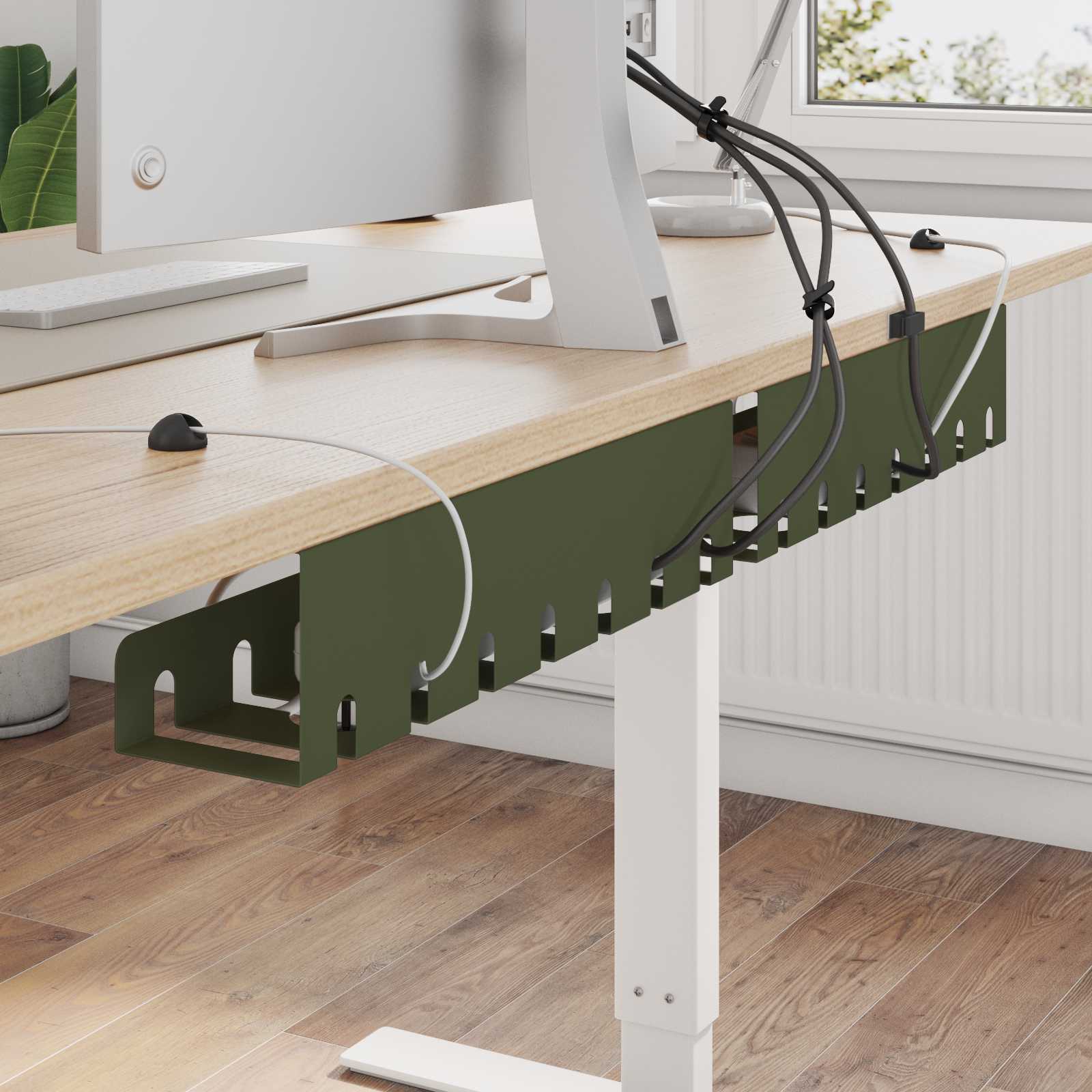 Unter dem Schreibtisch Kabelmanagement Tray 2 Stk. Anthrazit