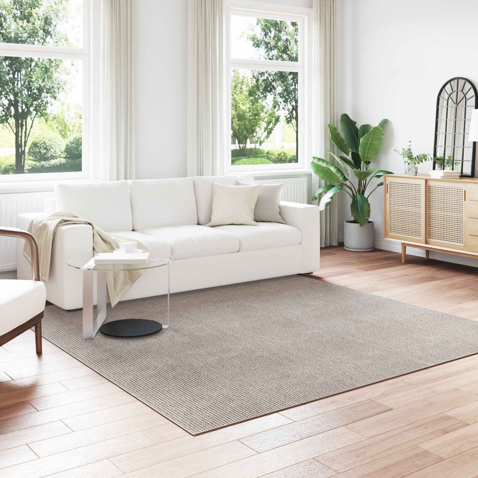 Bereichsteppiche Rechtwinklig LUGO Creme 150 x 80 cm Polyester
