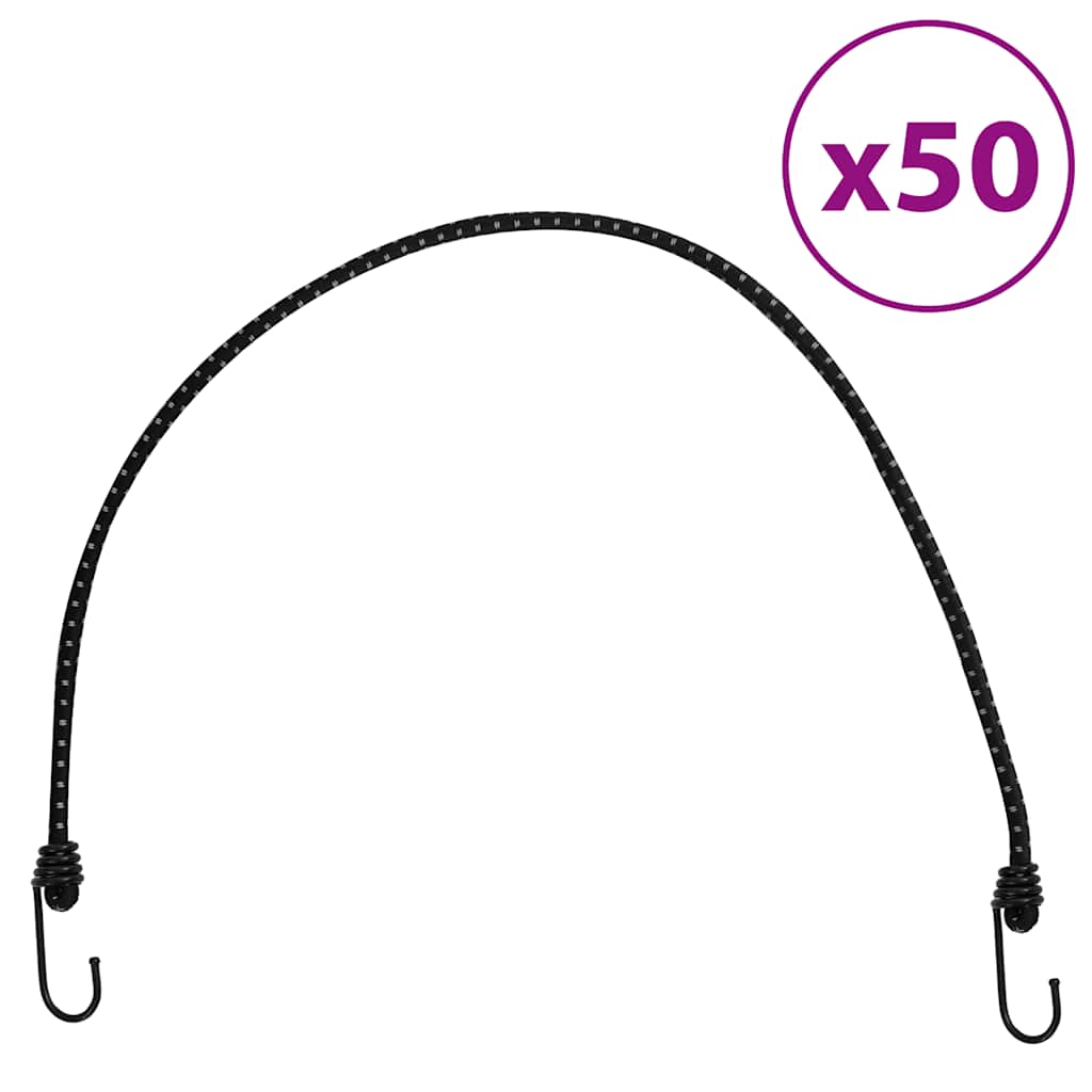 Gummiseile Reflektierend mit Haken 25 Stk. 38 cm