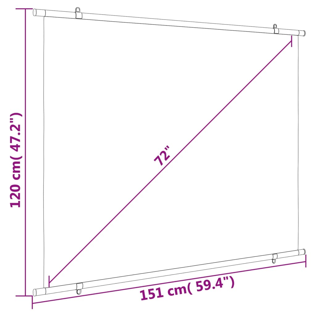 Beamer Leinwand 89" 1:1