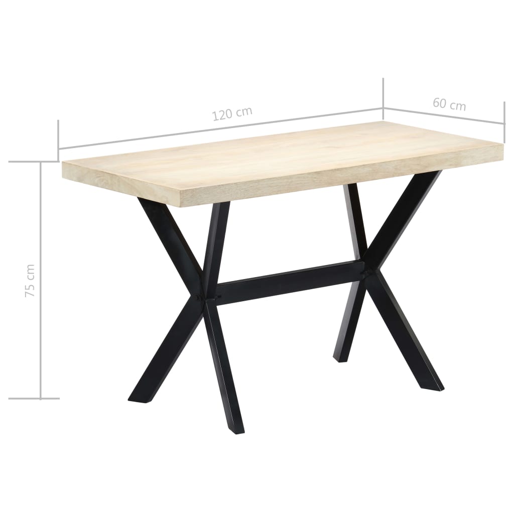 Esstisch Massivholz Mango und Stahlgestell 180 cm