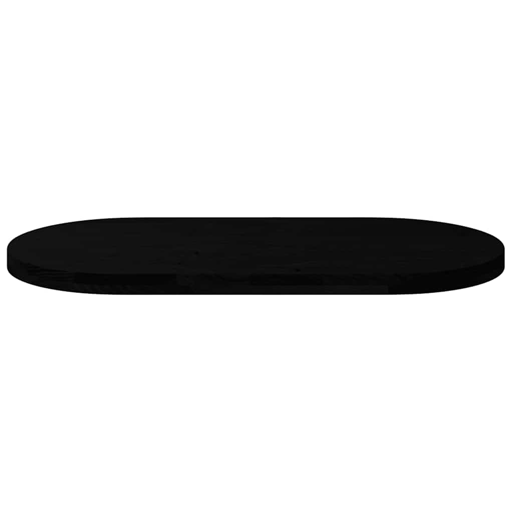 Tischplatte 80x40x2 cm Massivholz Eiche Oval