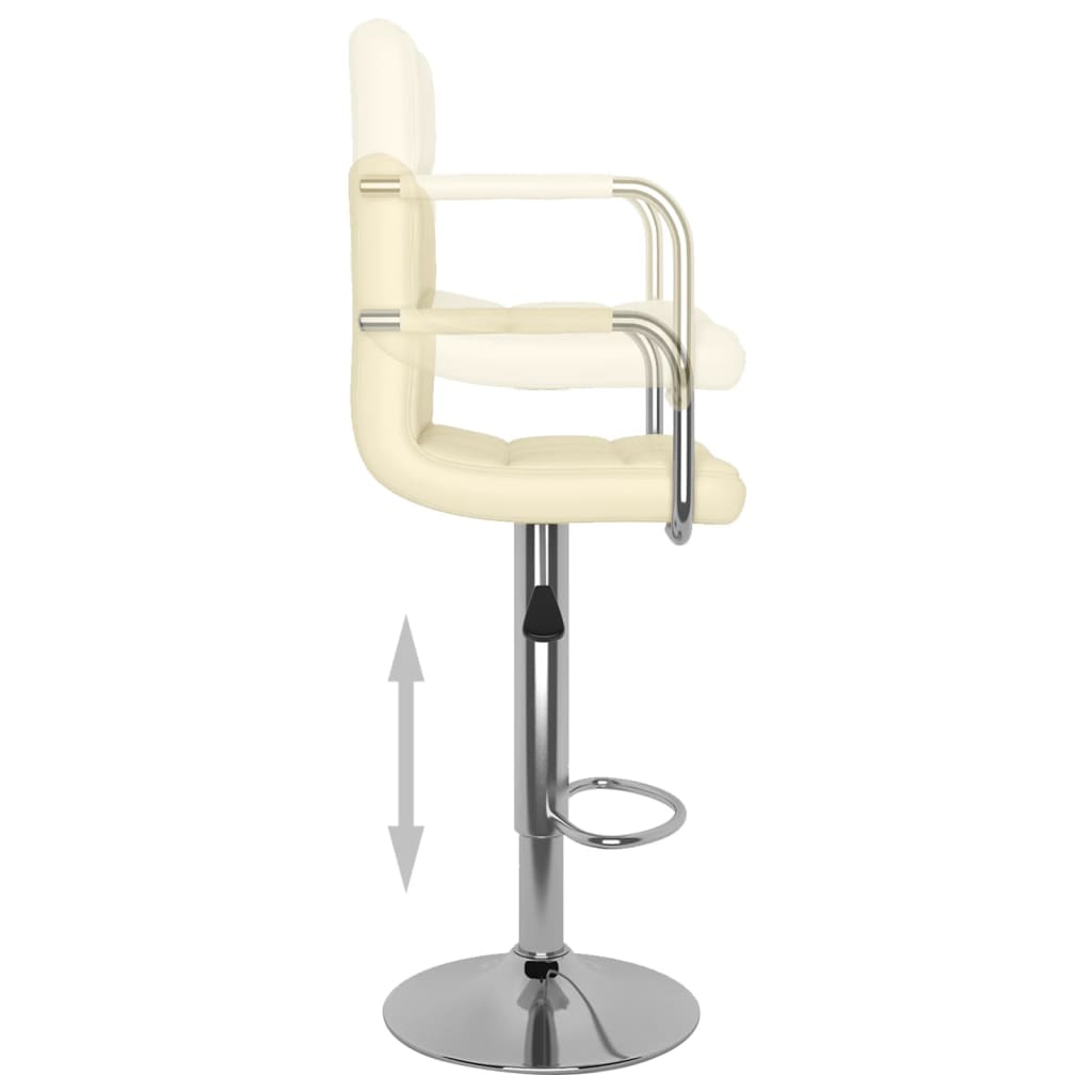 Barhocker 2 Stk. Rot Kunstleder
