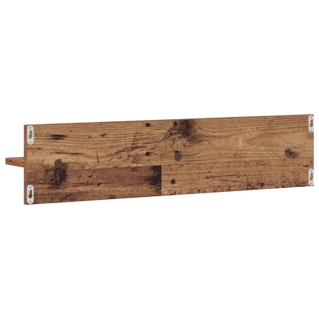 Wandregale 2 Stk. Weiß 80x11,5x18 cm Holzwerkstoff