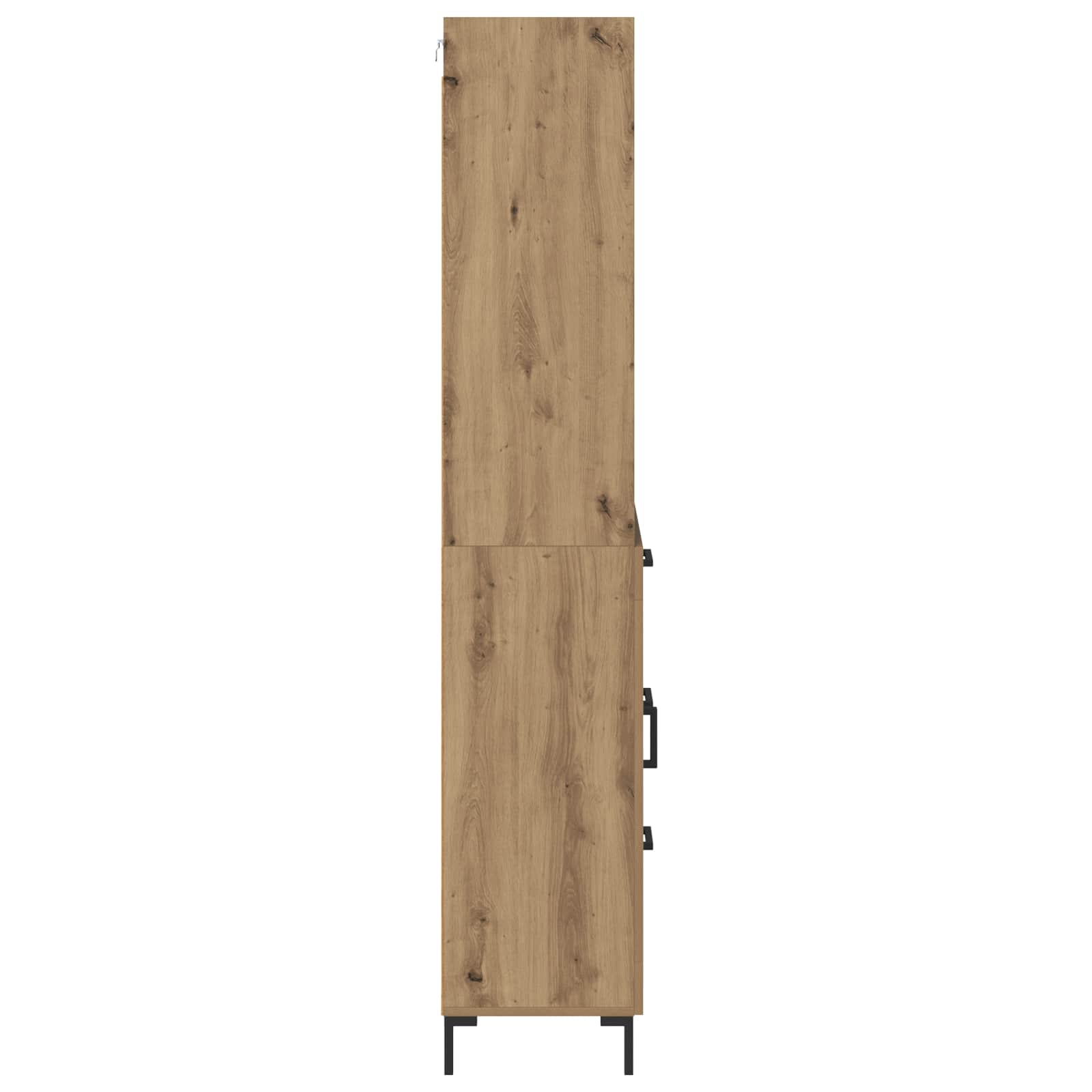 Highboard Hochglanz-Weiß 69,5x34x180 cm Holzwerkstoff