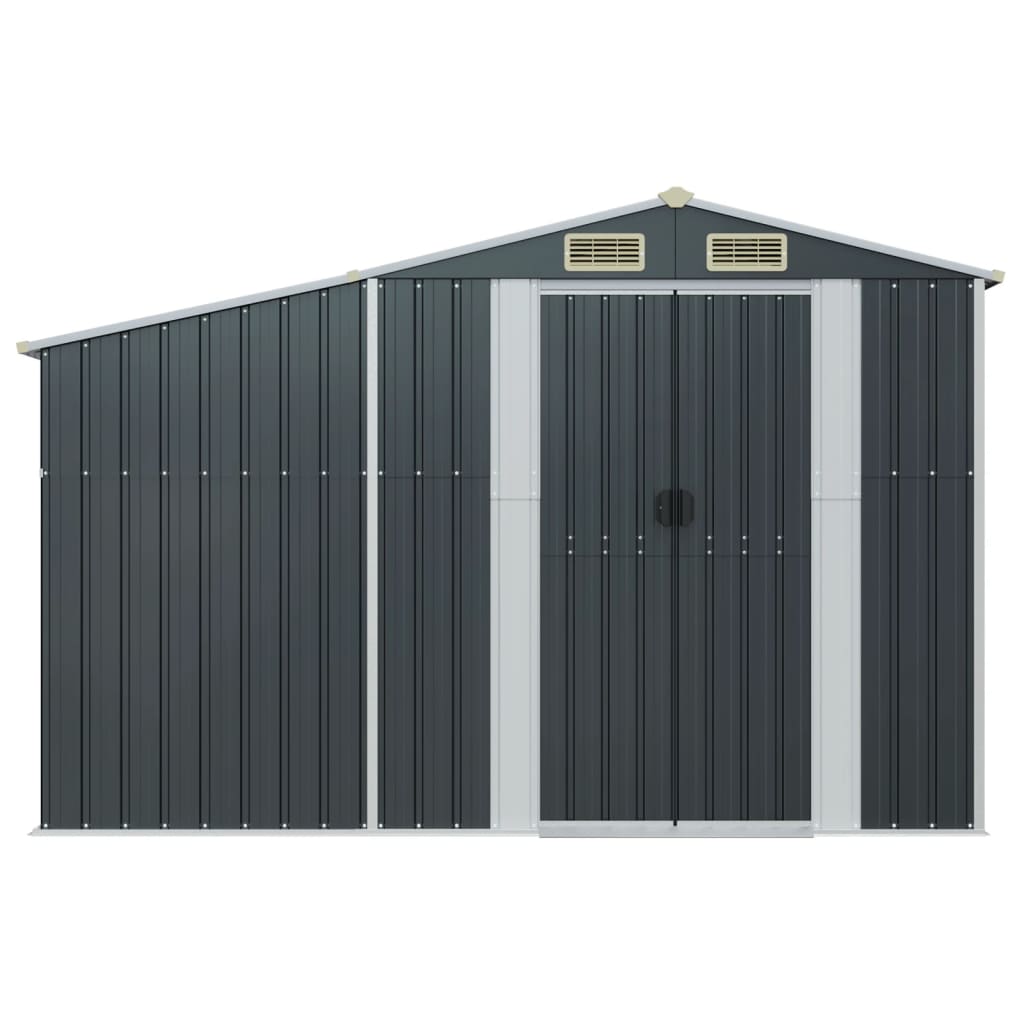 Gerätehaus Grün 277x192,5x179 cm Verzinkter Stahl