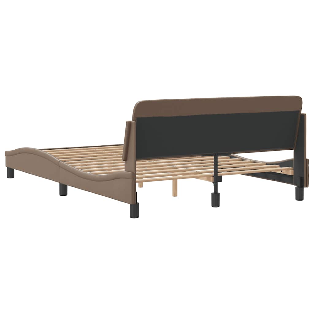 Bettgestell "Dover" Schwarz 80x200 cm Kunstleder