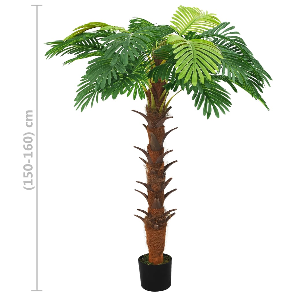 Künstliche Palme Cycas mit Topf 140 cm Grün