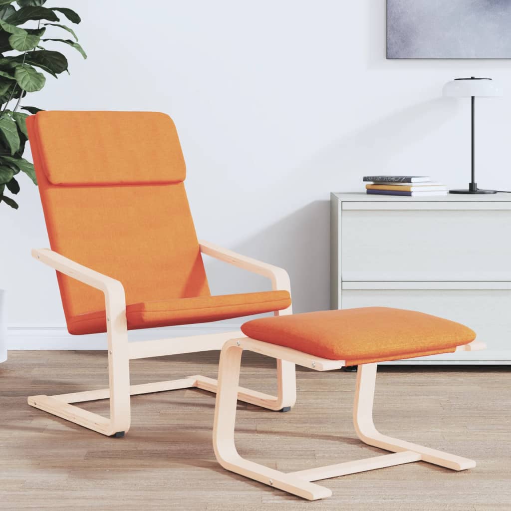 Fußhocker Creme 51x41x40 cm Stoff
