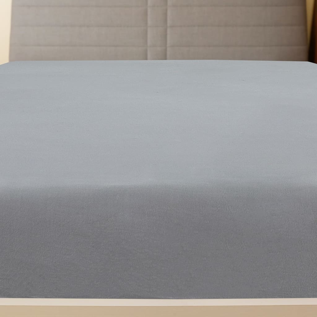 Spannbettlaken Jersey Anthrazit 90x200 cm Baumwolle