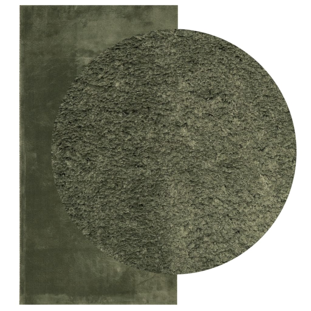 Teppich HUARTE Kurzflor Weich und Waschbar Anthrazit 60x110 cm