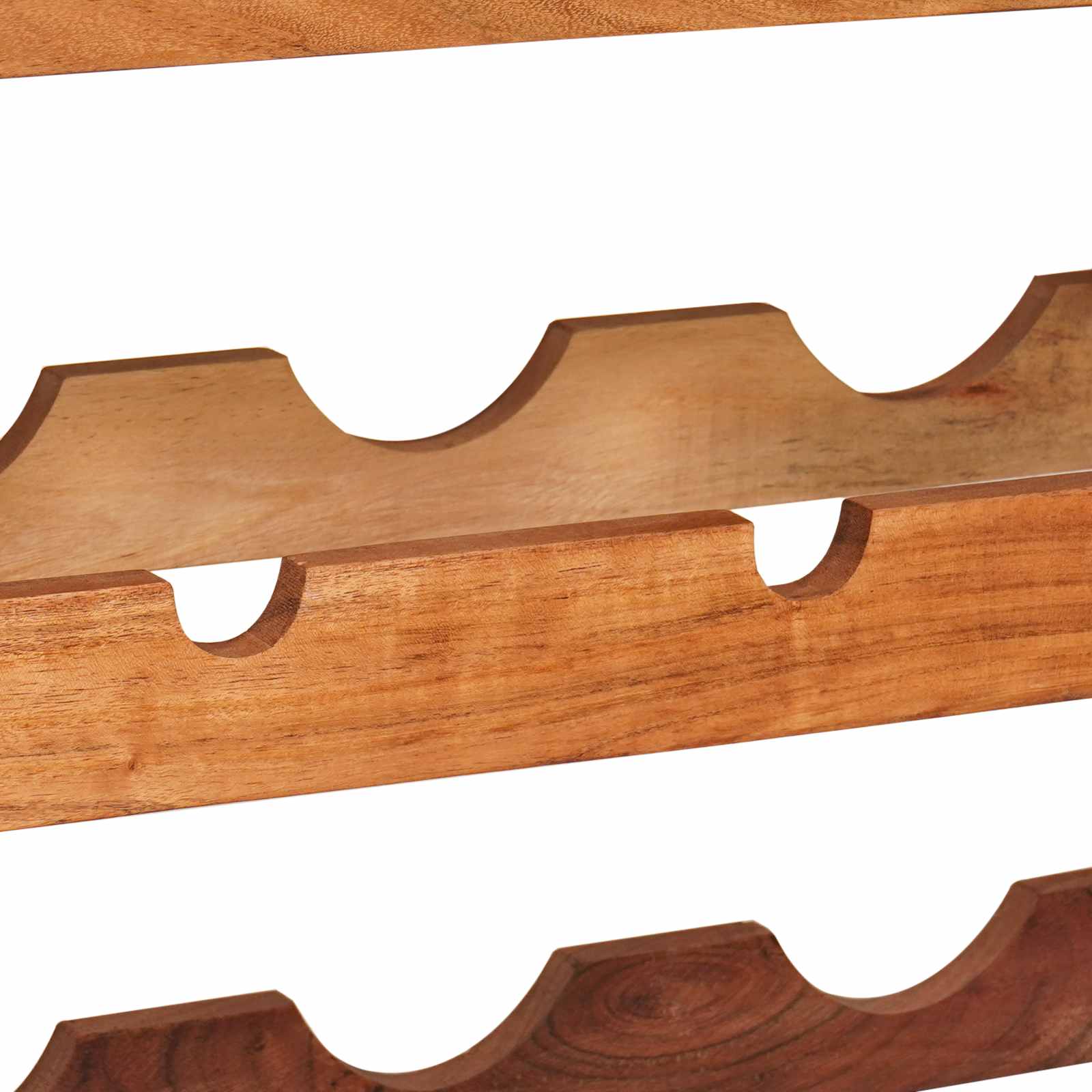 Weinregal Braun 60 x 45 x 33 cm Massives grobes Mangoholz
