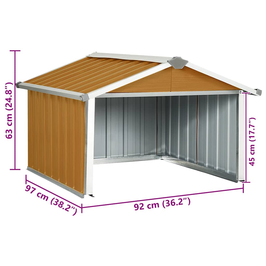 Rasenmäher Garage 92x97x63 cm Verzinkter Stahl Grün