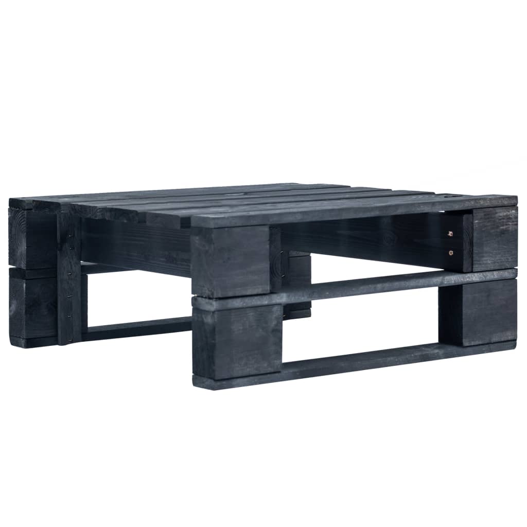 Outdoor-Ottomane Paletten Holz Grau