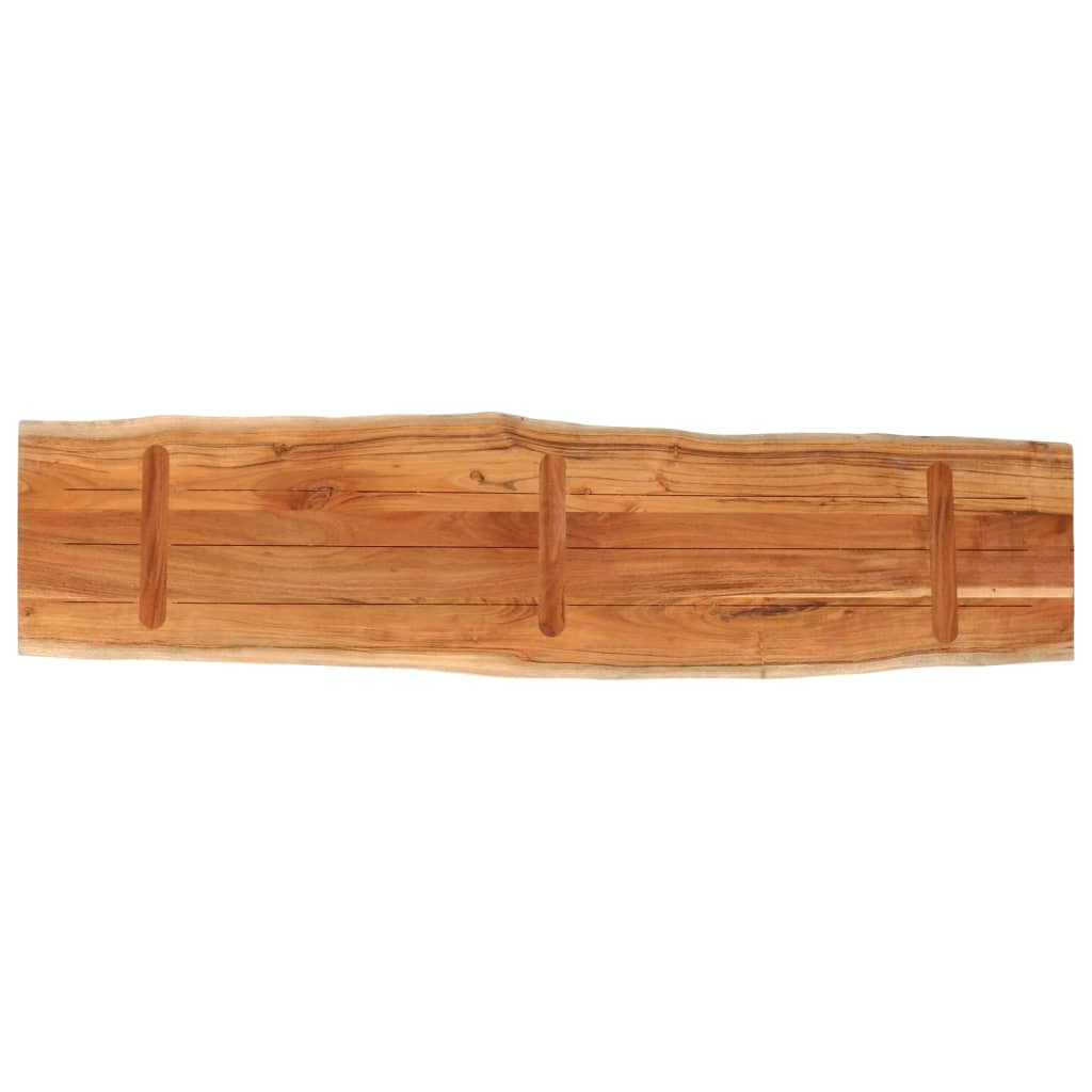 Tischplatte 40x40x2,5 cm Rechteckig Massivholz Akazie Baumkante