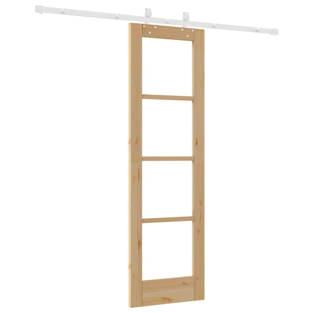 Schiebetür ORKDAL Natürlich und Schwarz 61 x 198,5 cm
