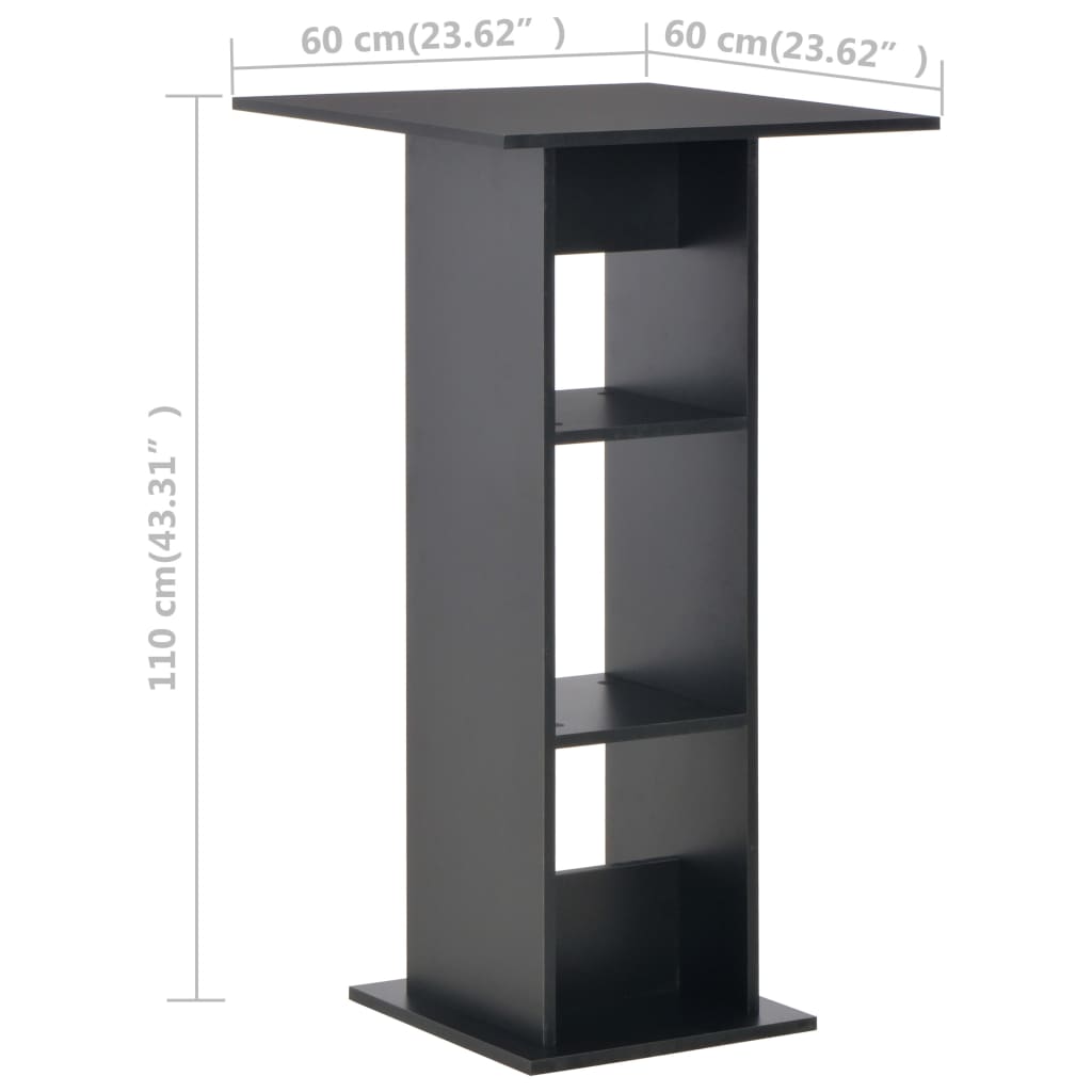 Bartisch Weiß 60x60x110 cm
