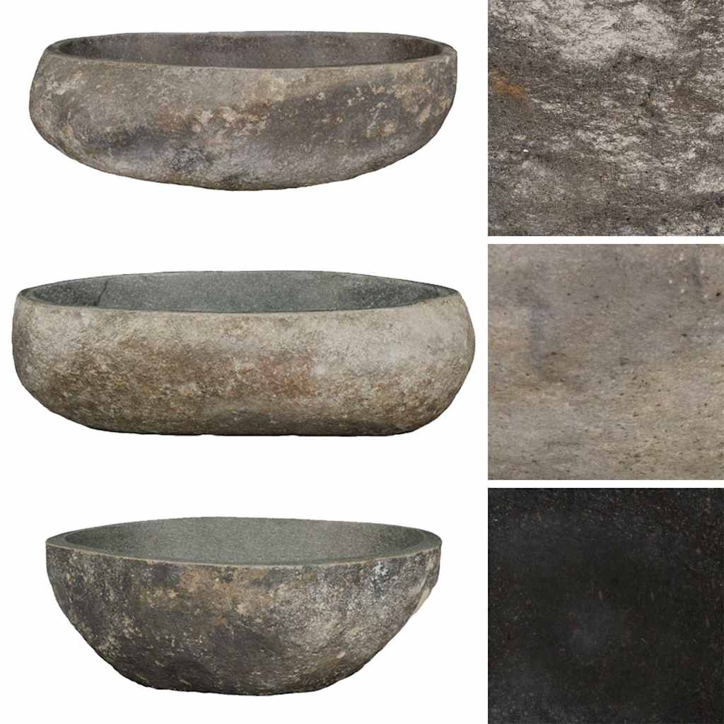Waschbecken Flussstein Oval (37-46)x(29-36) cm