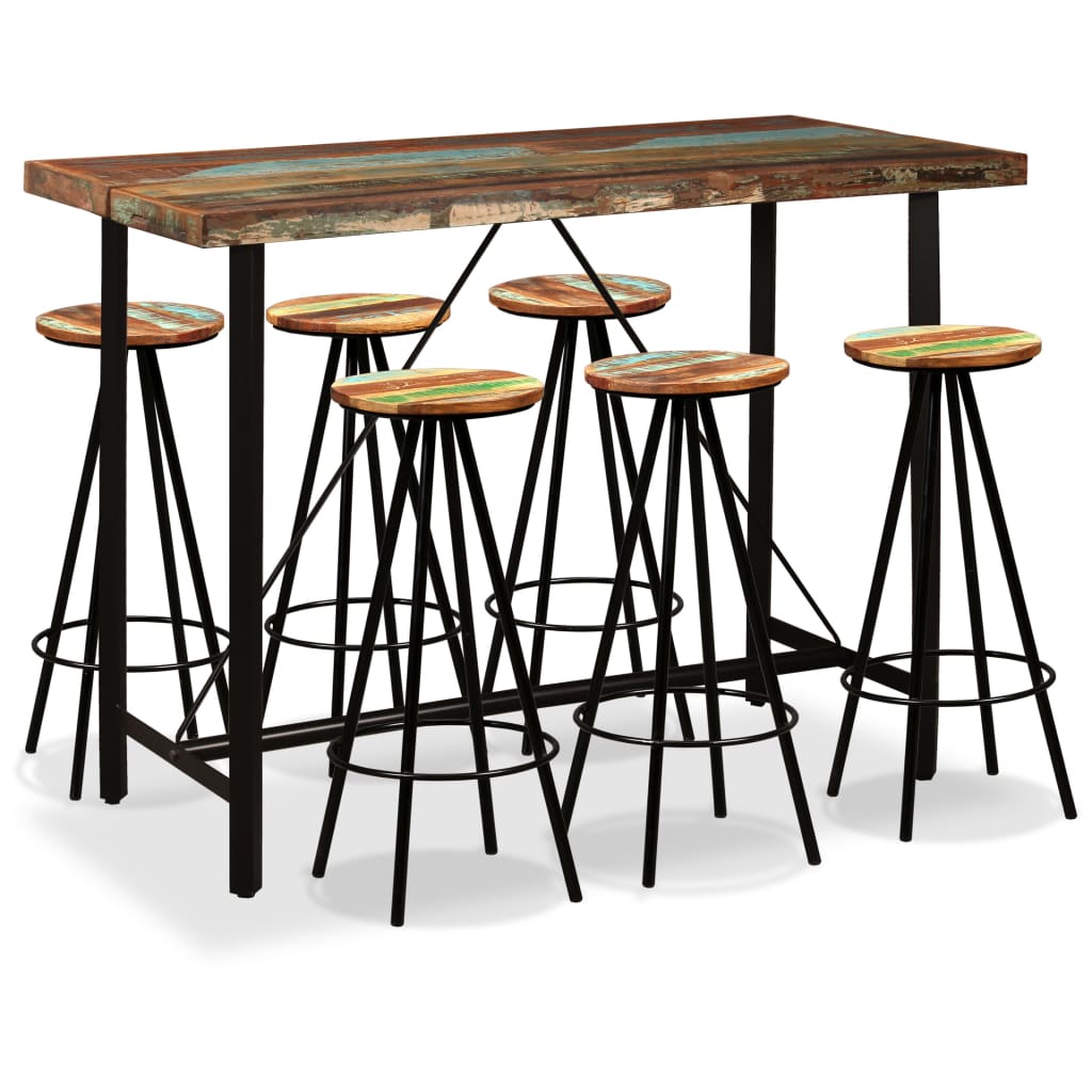5-tlg. Bar-Set Altholz Massiv