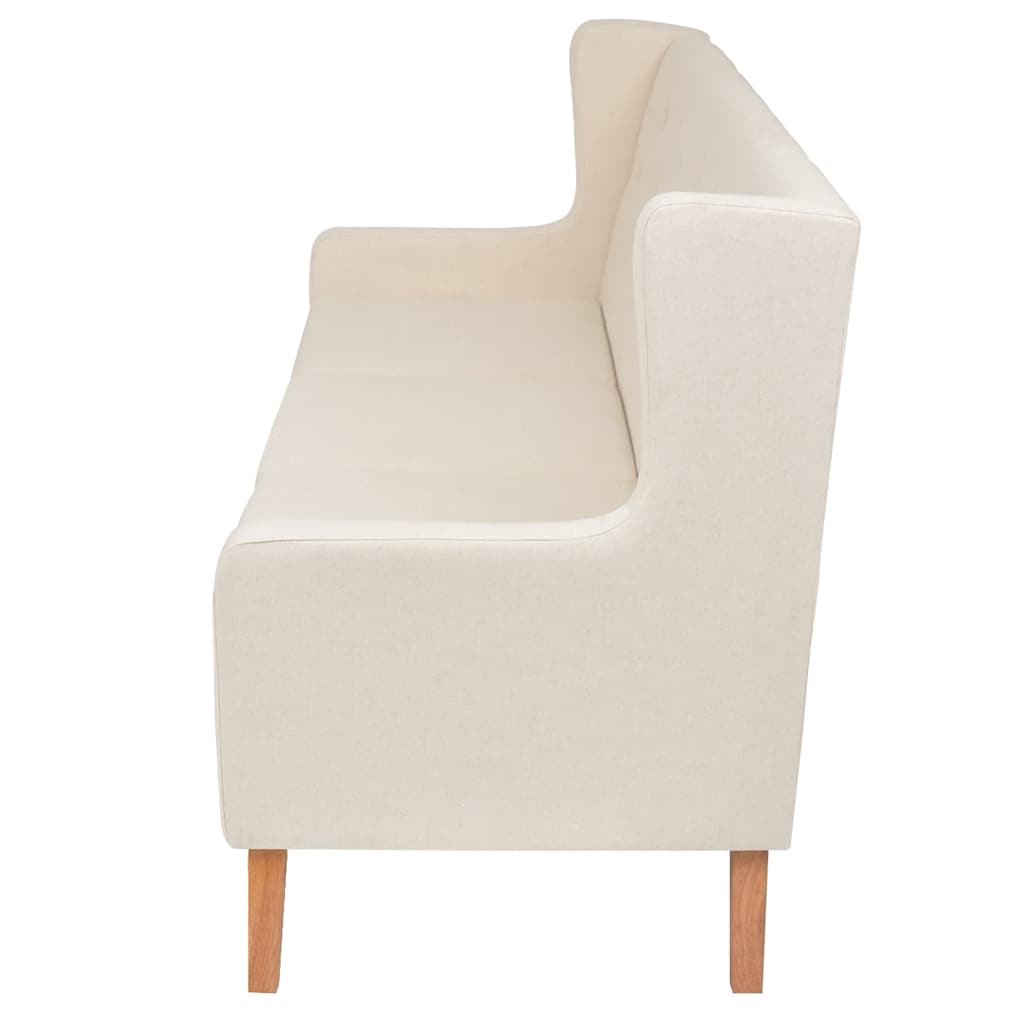 2-Sitzer Sofa Stoff Cremeweiß