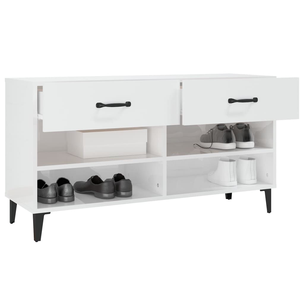 Schuhschrank Weiß 102x35x55 cm Holzwerkstoff