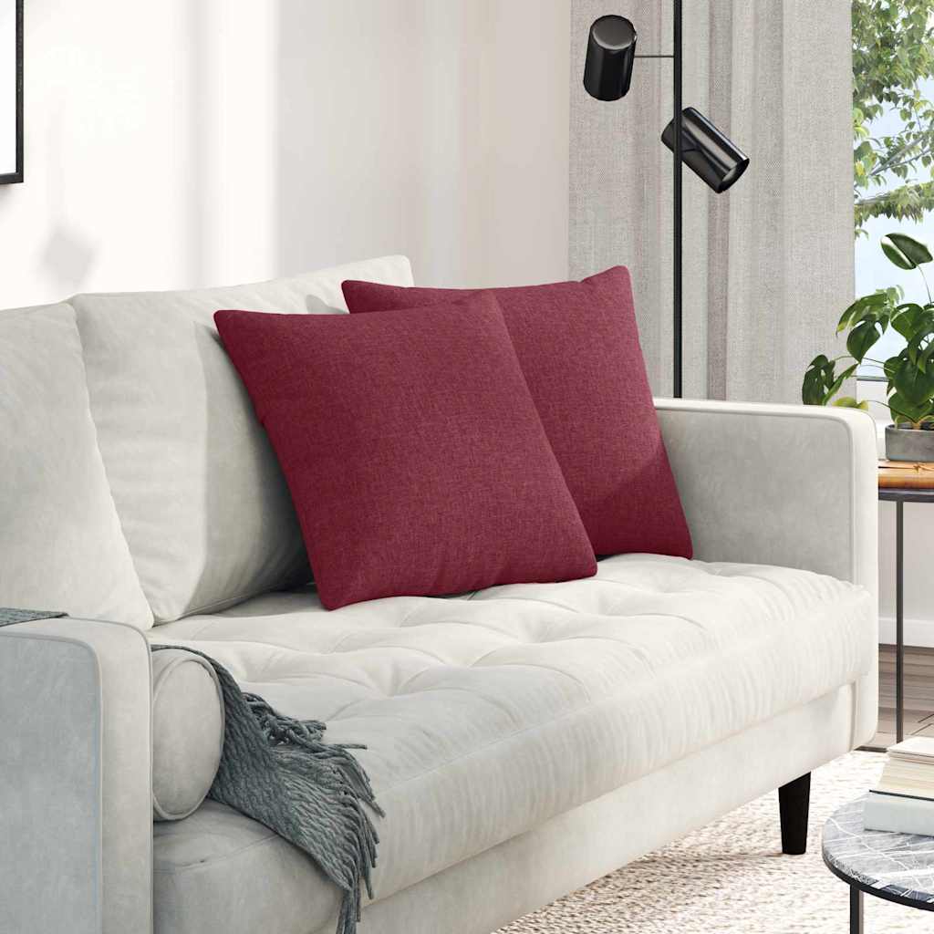 Sofakissen 2 pcs Hellgrau 50 x 30 cm Stoff