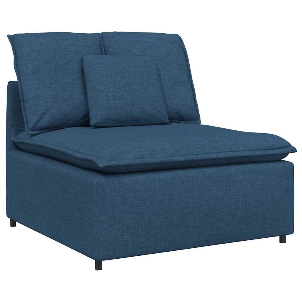 Modulares Sofa Endmodul mit Armlehne Kissen Hellgrau 100 cm