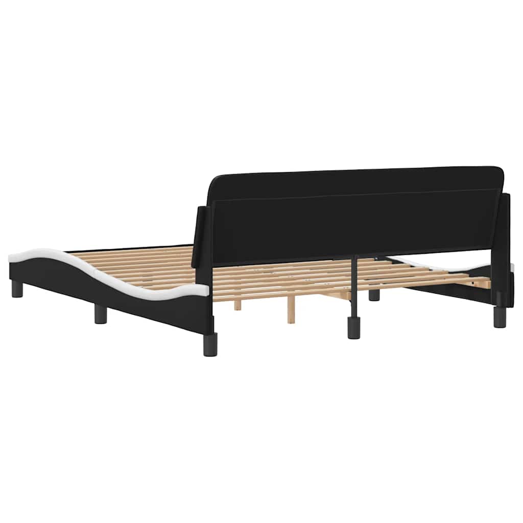 Bettgestell "Dover" Schwarz 80x200 cm Kunstleder