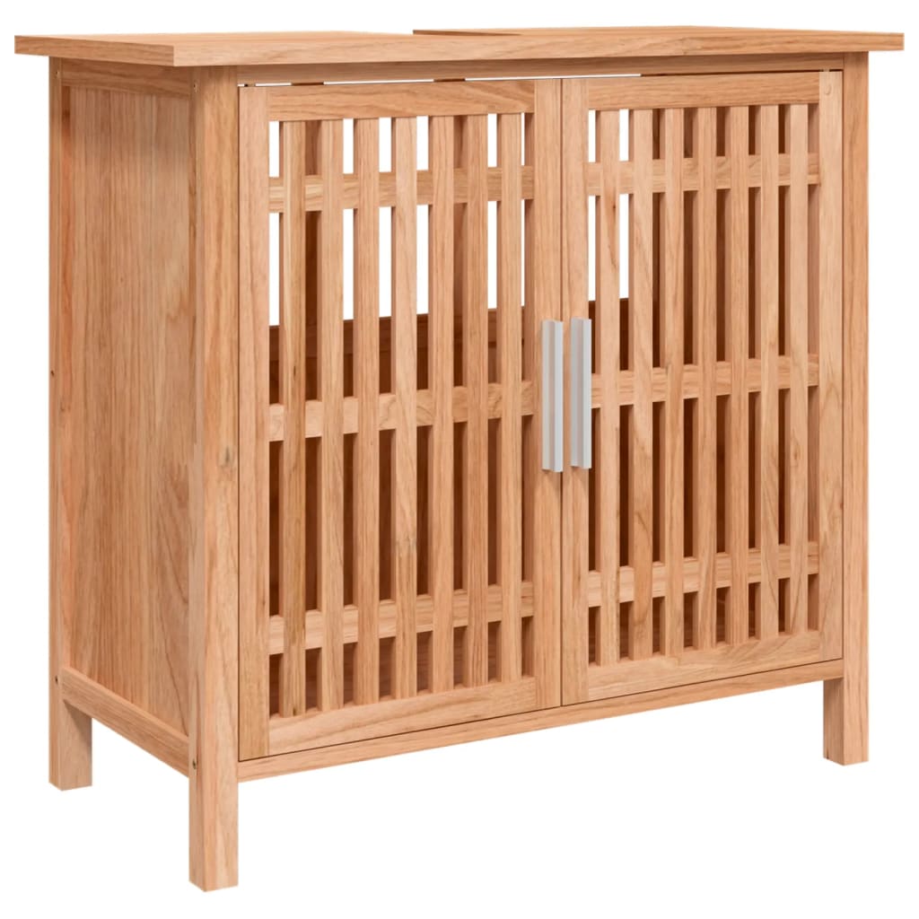 Badschrank 42x29x82 cm Massivholz Nussbaum