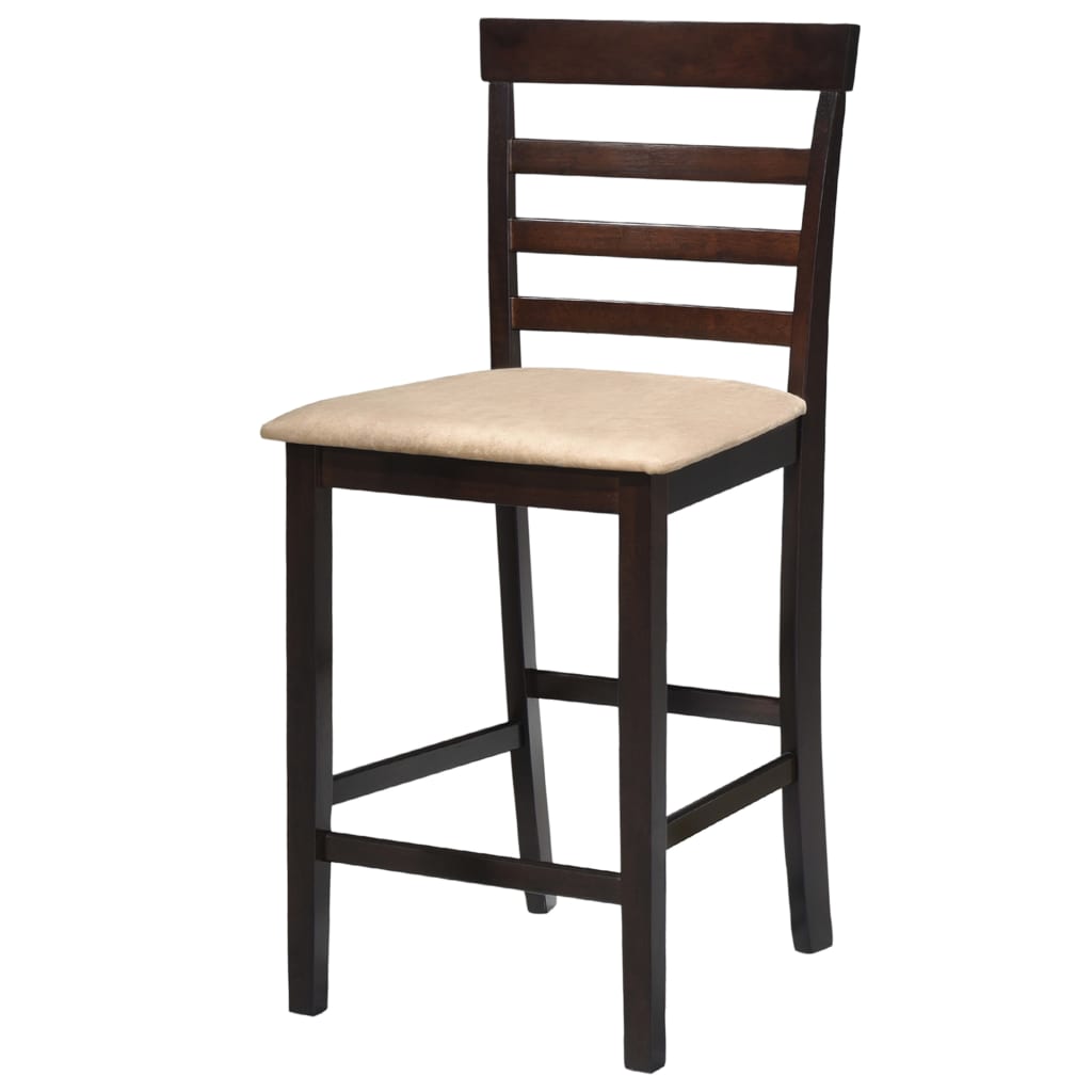 Stehtisch und 4 Barhocker Holz Weiß