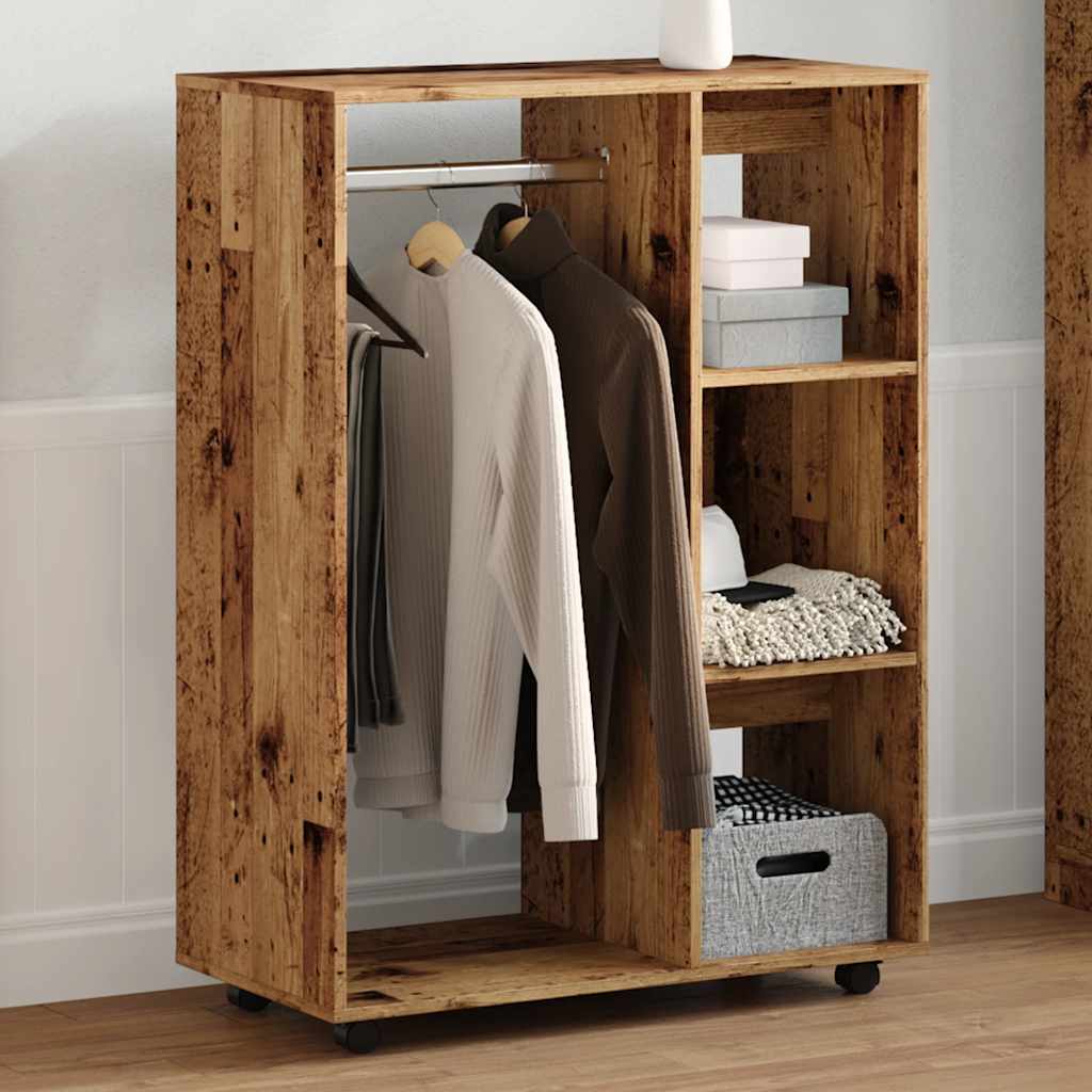 Kleiderschrank Weiß 80x40x110 cm Holzwerkstoff